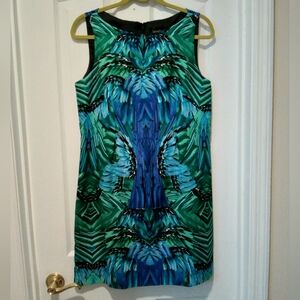 Laundry by Shelli Segal 'Peacock' sheath dress, Sz.10, like new